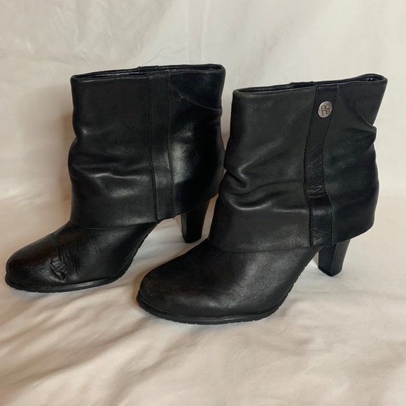 BCBG Shoes - BCBG | Black Leather Ankle BootiesSize 7.5B